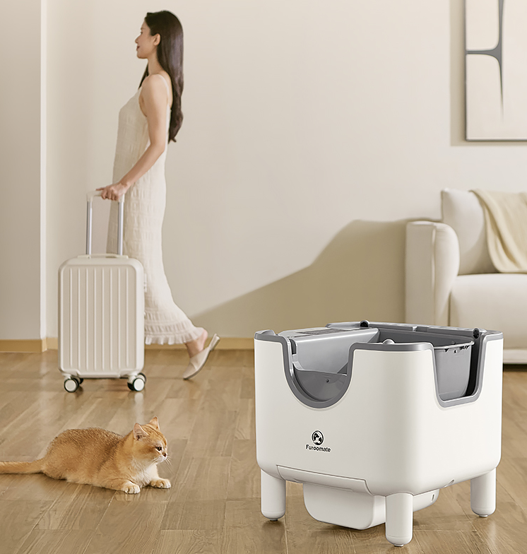 Rocket Titan XL — Litière Automatique Grand Format Ouverte (Multi-chats)